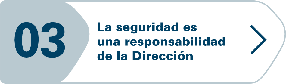 La seguridad es una responsabilidad de la Dirección